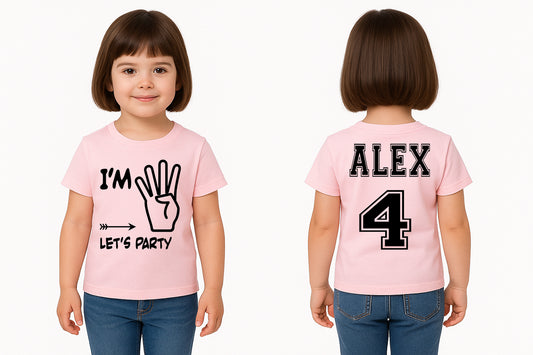 I'm Four Lets Party, 4th Birthday Shirt, Fourth Birthday Shirt, 4th Birthday Shirt, Fourth Birthday, Fourth Birthday, Unisex