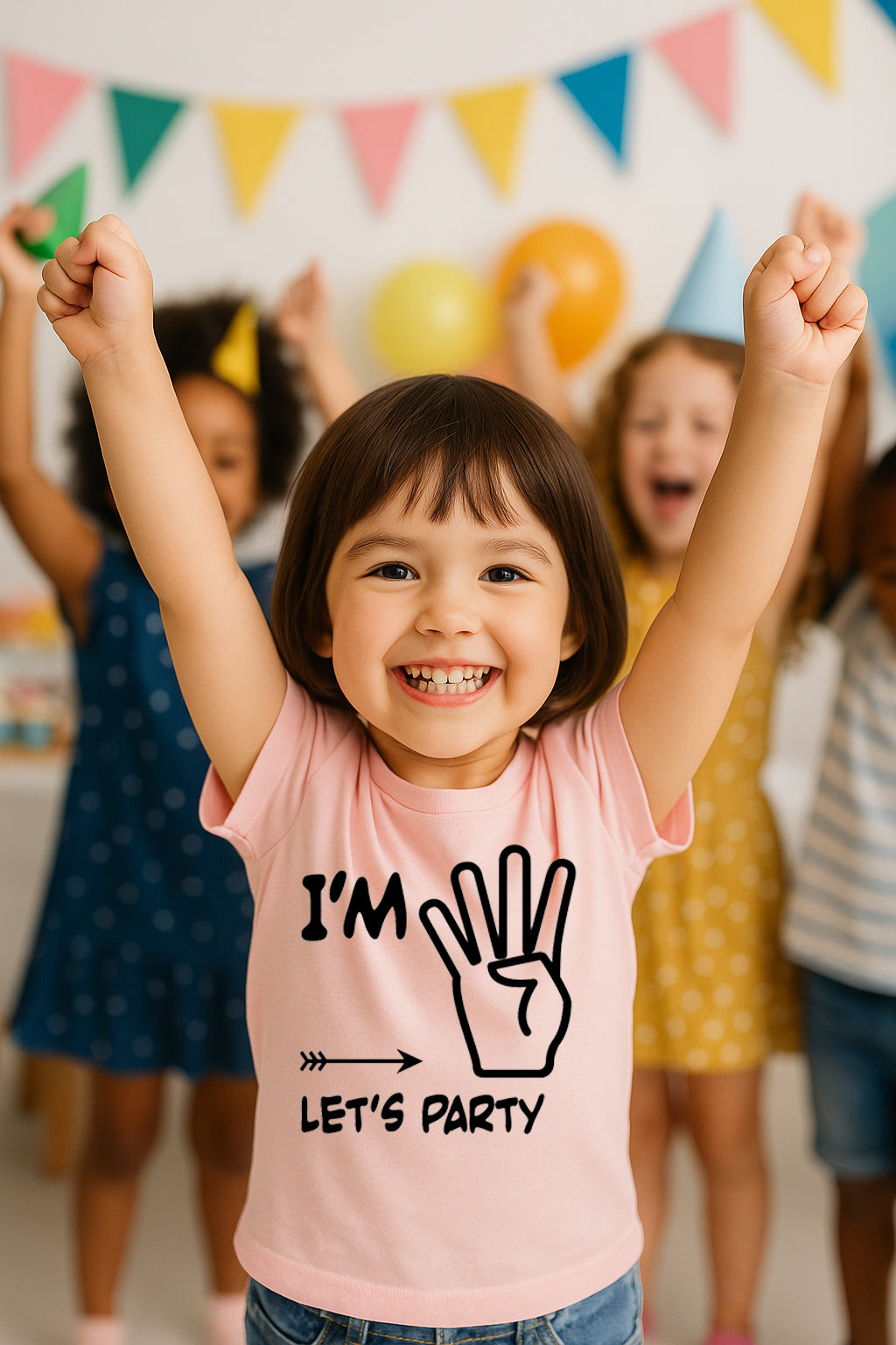 I'm Four Lets Party, 4th Birthday Shirt, Fourth Birthday Shirt, 4th Birthday Shirt, Fourth Birthday, Fourth Birthday, Unisex