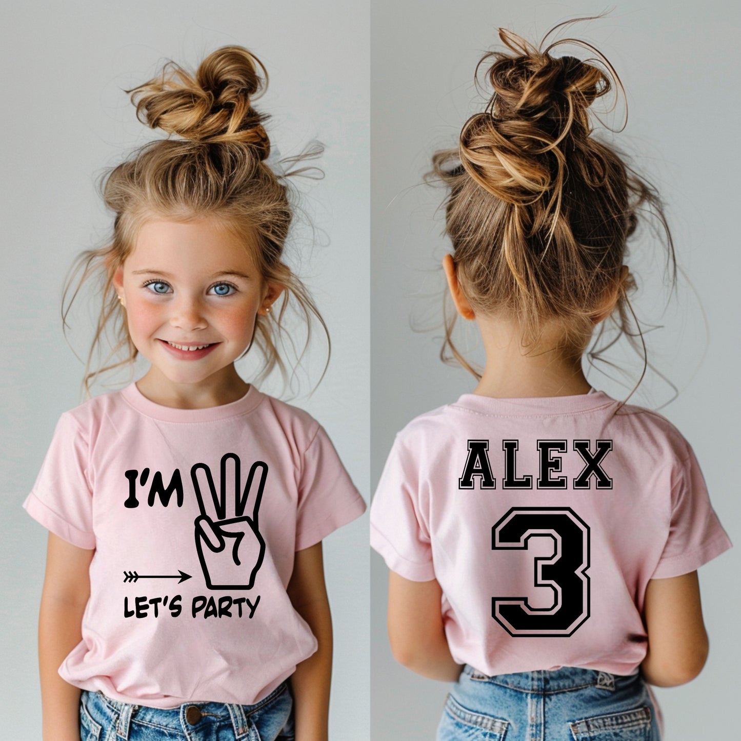 I'm Three Lets Party Pink, 3rd Birthday Shirt, Third Birthday Shirt, 3rd Birthday Shirt, Third Birthday, Third Birthday, Girls