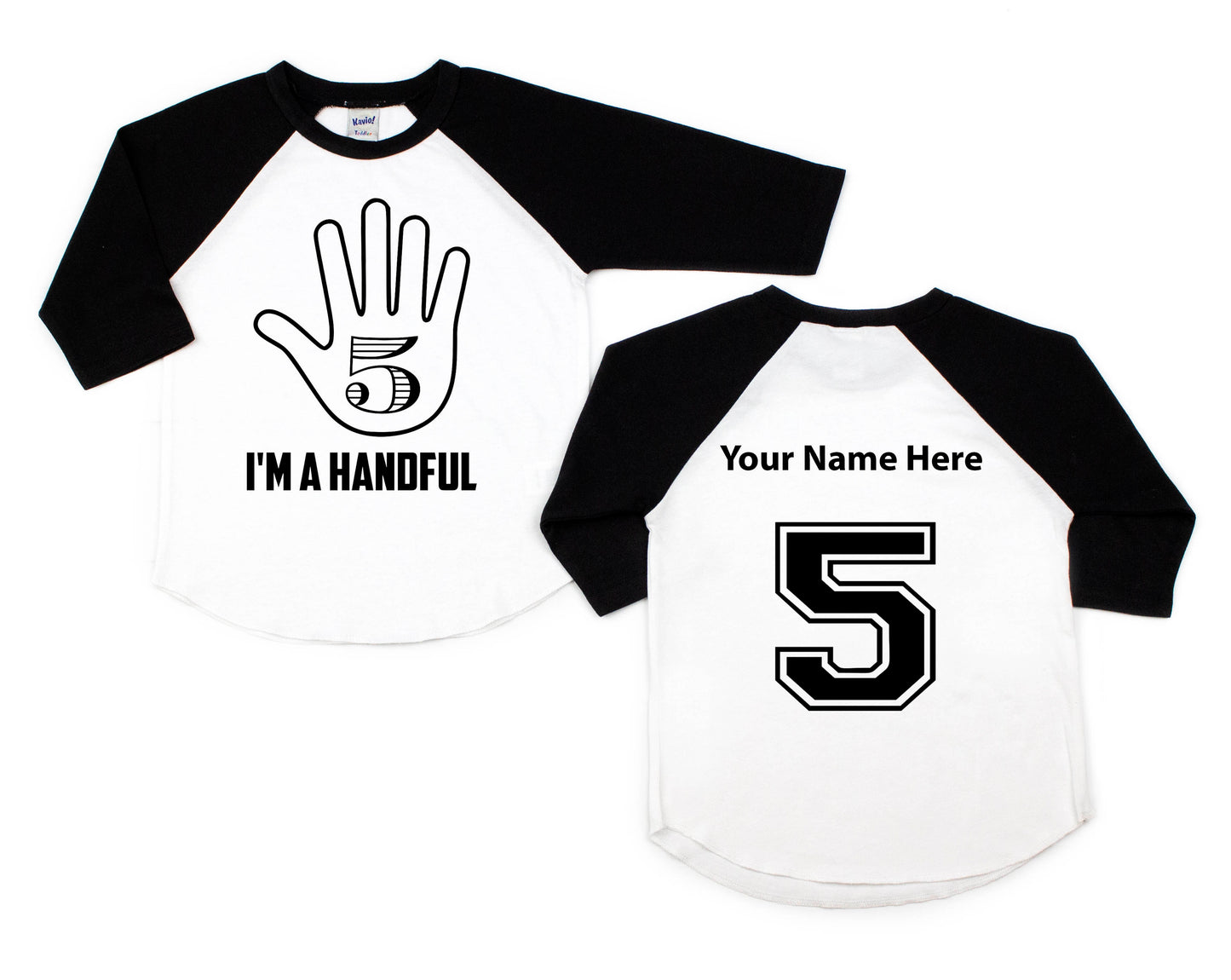 I'm a Handful Pink, Five Year Old T-Shirt,5th Birthday, 5th Birthday Shirt, Fifth Birthday Shirt, 5th Birthday Shirt, Fifth Birthday, Unisex
