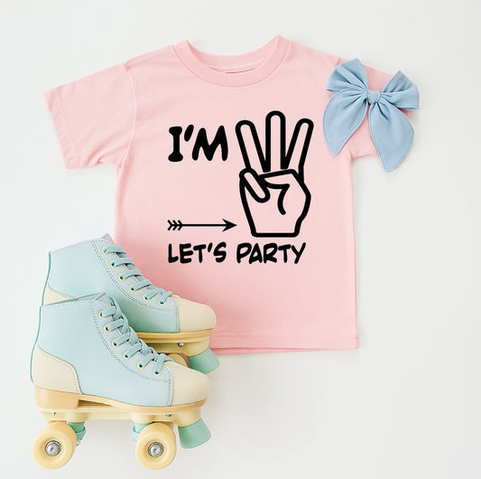 I'm Three Lets Party Pink, 3rd Birthday Shirt, Third Birthday Shirt, 3rd Birthday Shirt, Third Birthday, Third Birthday, Girls