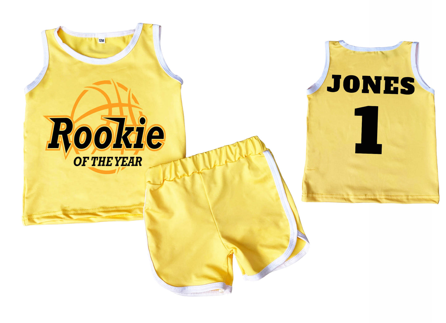 Personalized Rookie Of The Year Basketball Jersey, Custom Basketball Jersey and Shorts, Basketball Birthday Shirt, First Birthday Boy