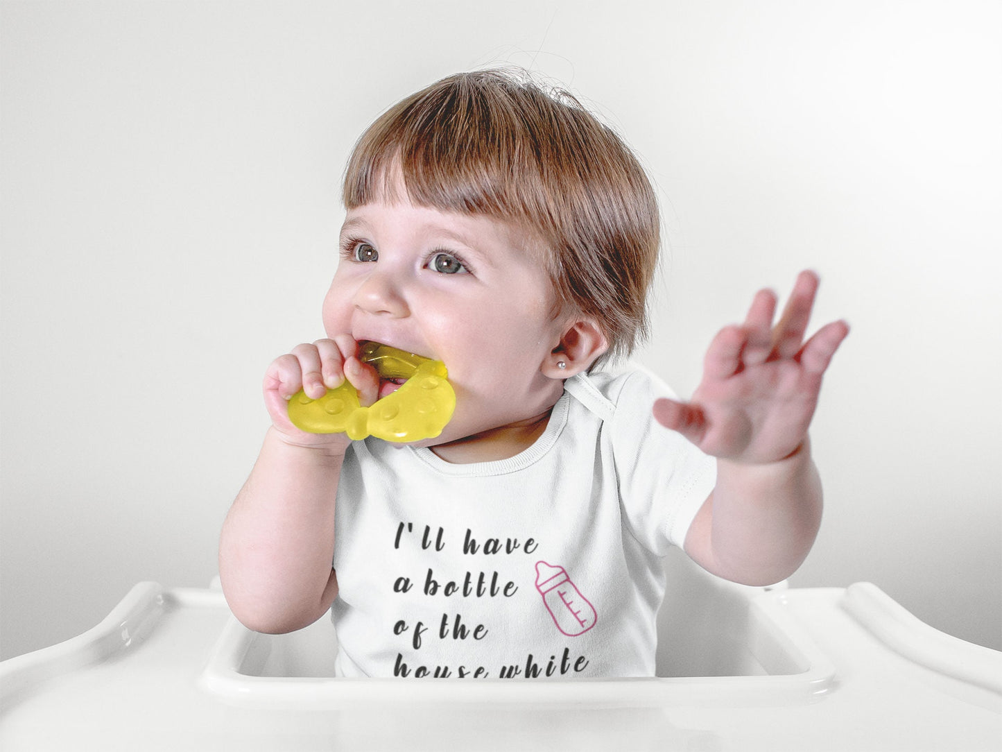 I'll Have A Bottle Of The House White Bodysuit, Funny Baby Bodysuit, Baby Bodysuit, Funny Bodysuit, Unisex Baby