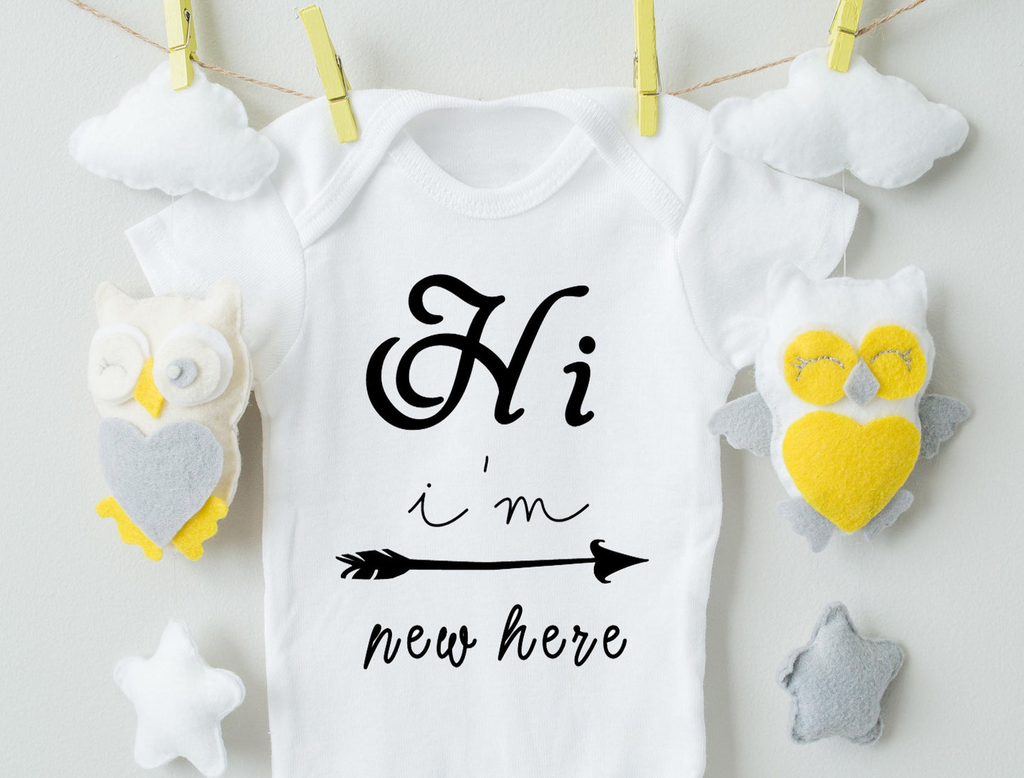 I'm New Here, Baby Coming Home Outfit, Newborn Coming Home Outfit, Baby Clothes, Personalized Newborn Outfit Baby Outfits