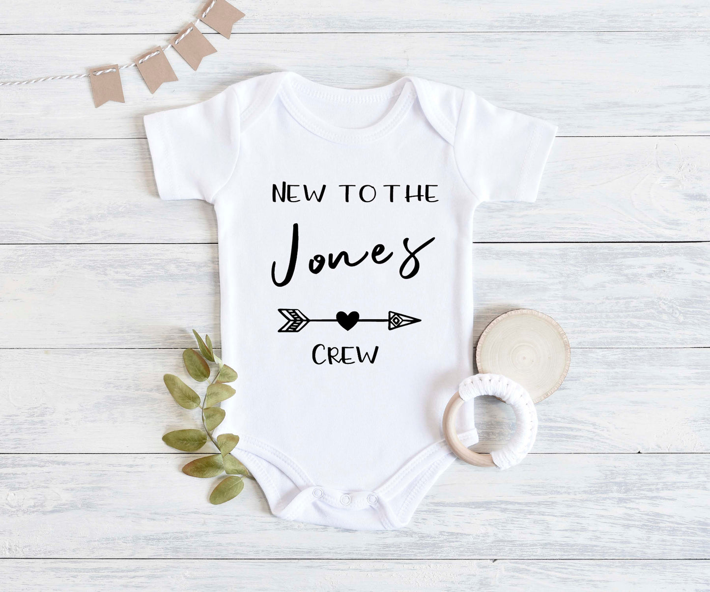 New to the Crew Bodysuit,  Newest Addition to the Crew,  Baby Bodysuit, Custom Bodysuit, Unisex Bodysuit