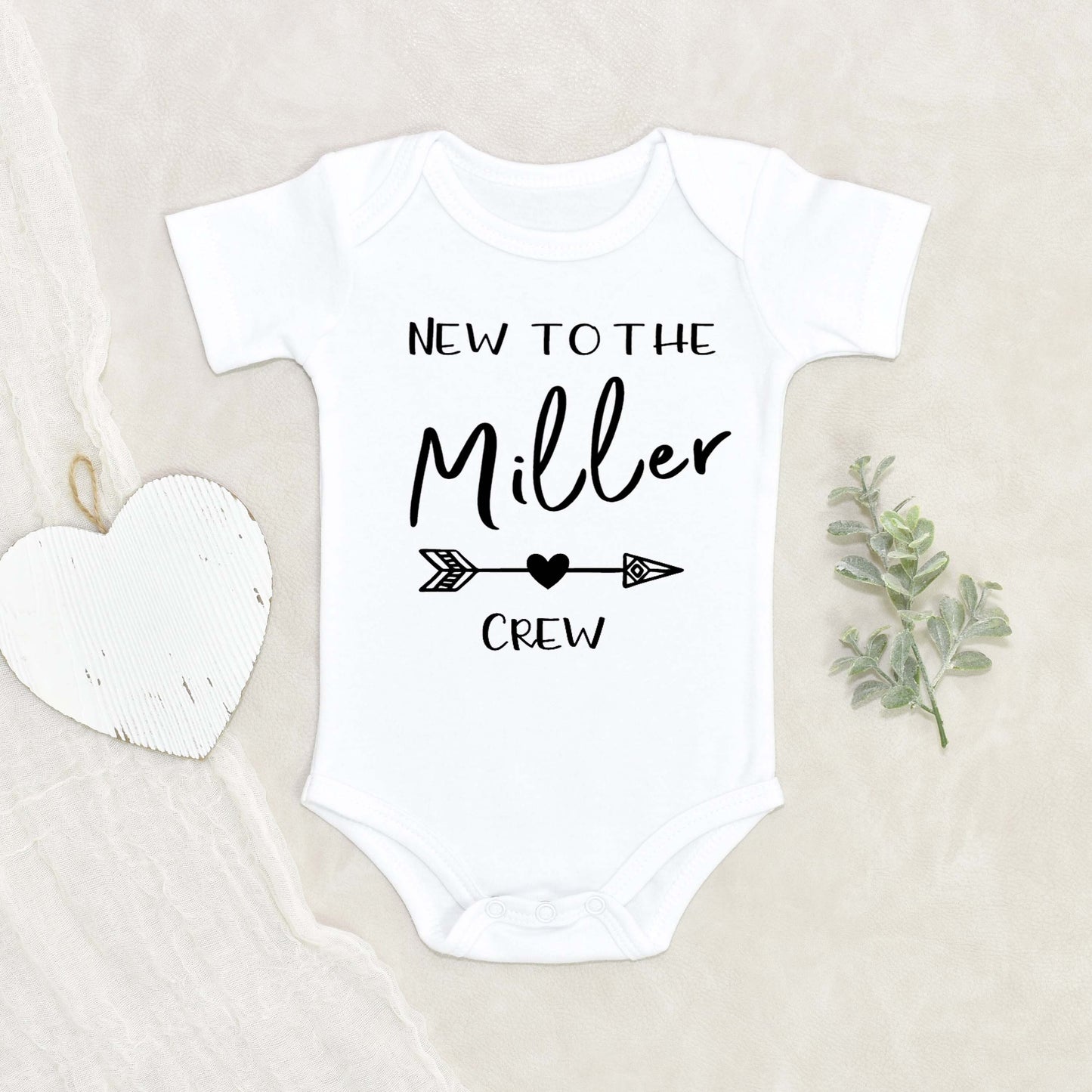 New to the Crew Bodysuit,  Newest Addition to the Crew,  Baby Bodysuit, Custom Bodysuit, Unisex Bodysuit