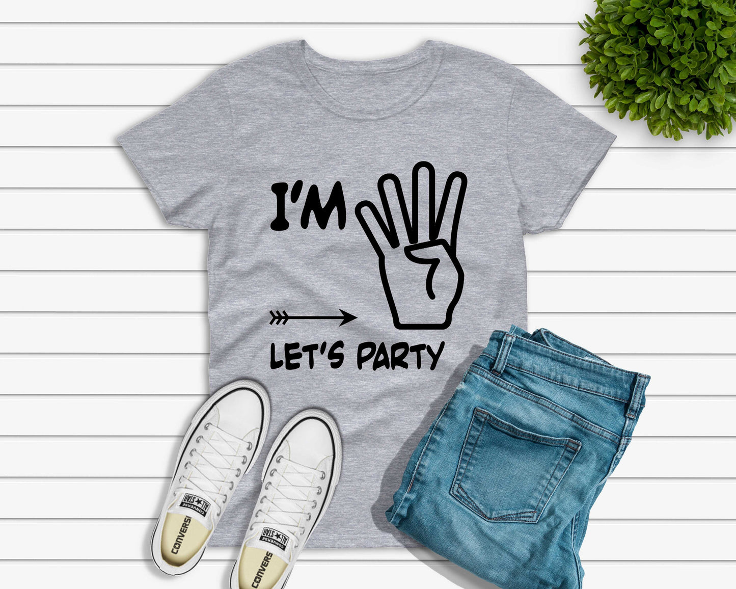 I'm Four Lets Party, 4th Birthday Shirt, Fourth Birthday Shirt, 4th Birthday Shirt, Fourth Birthday, Fourth Birthday, Unisex