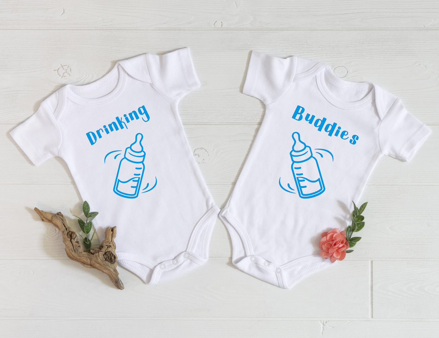 Drinking Buddies Baby Bodysuit, Matching Jumpers, Jumpers Twins Baby, Babies, Expecting Mother To Be Gift, Cute Baby Shower Gift, Bodysuits
