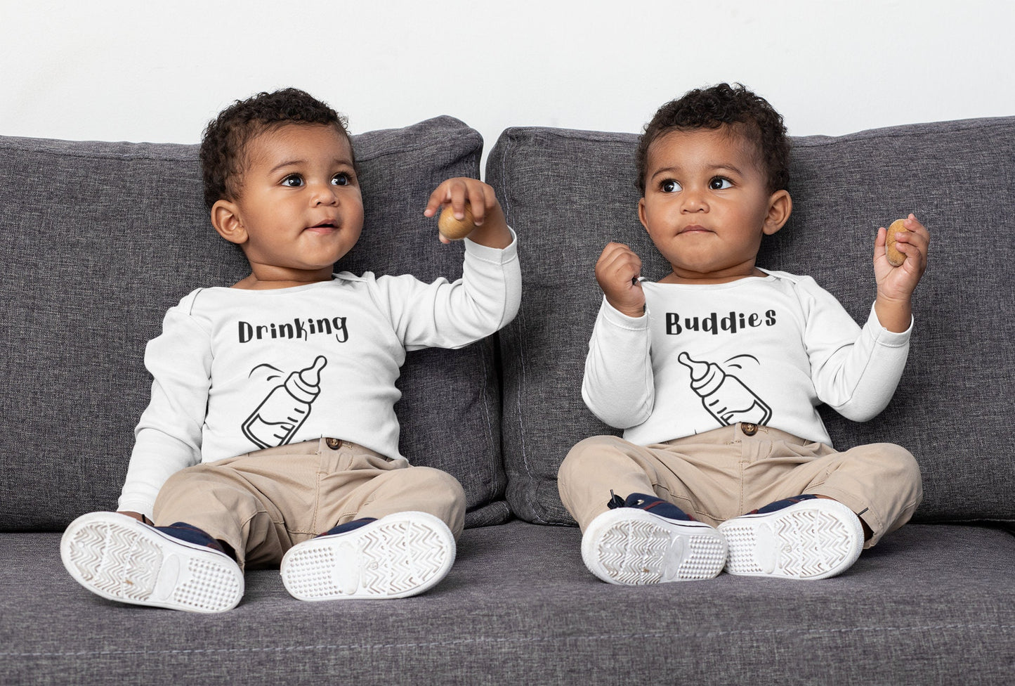 Drinking Buddies Baby Bodysuit, Matching Jumpers, Jumpers Twins Baby, Babies, Expecting Mother To Be Gift, Cute Baby Shower Gift, Bodysuits