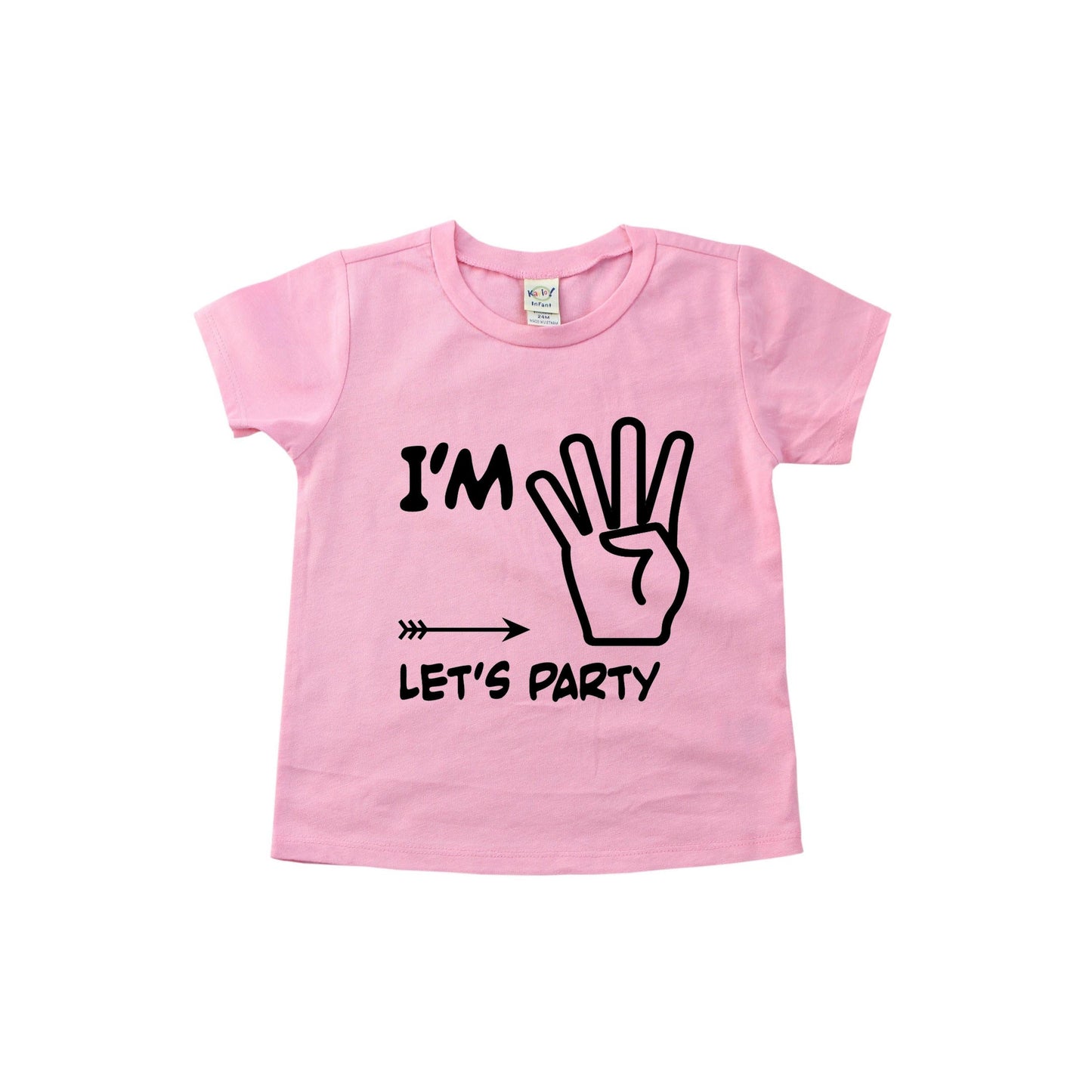 I'm Four Lets Party Pink, 4th Birthday Shirt, Fourth Birthday Shirt, 4th Birthday Shirt, Fourth Birthday, Fourth Birthday, Girls