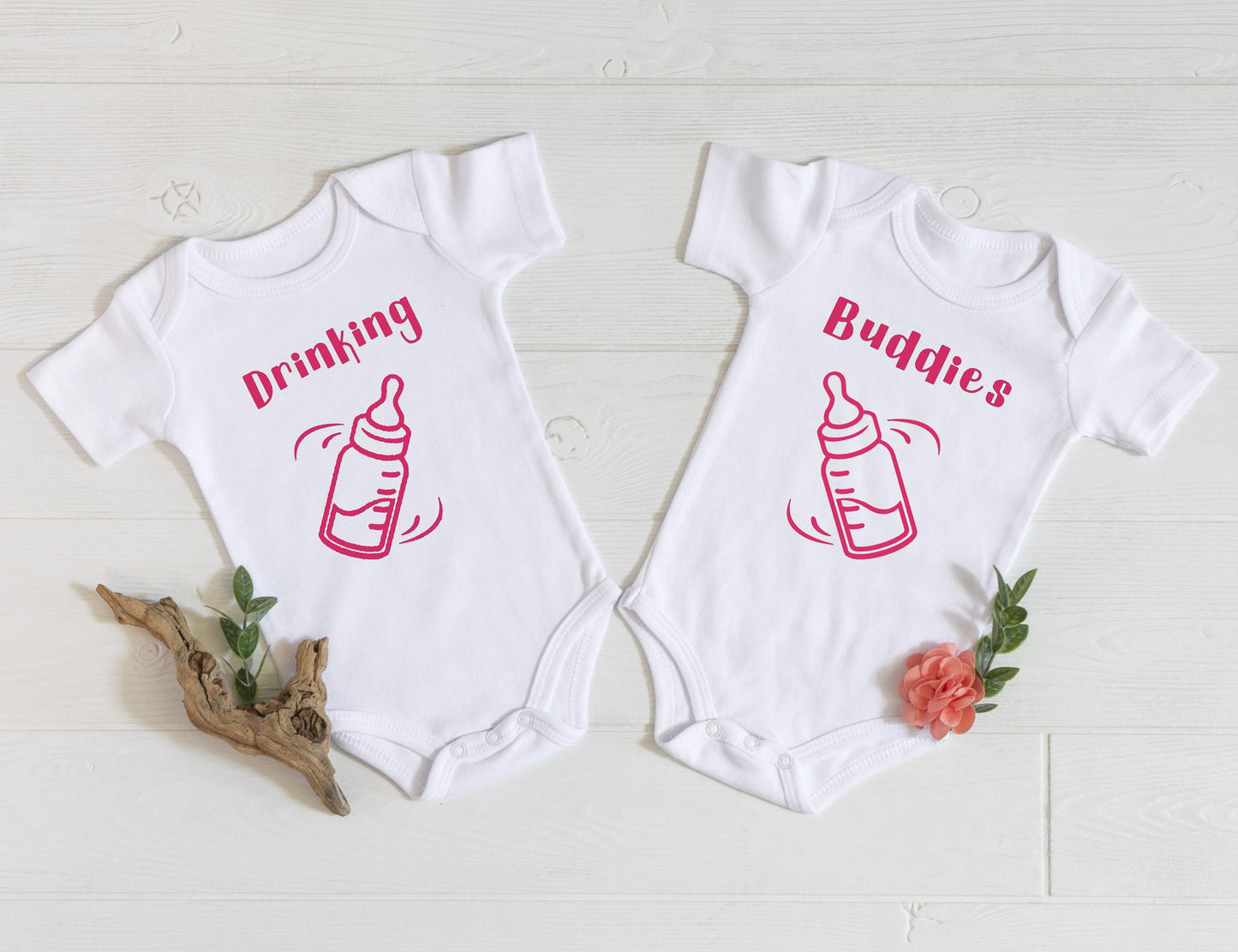 Drinking Buddies Baby Bodysuit, Matching Jumpers, Jumpers Twins Baby, Babies, Expecting Mother To Be Gift, Cute Baby Shower Gift, Bodysuits