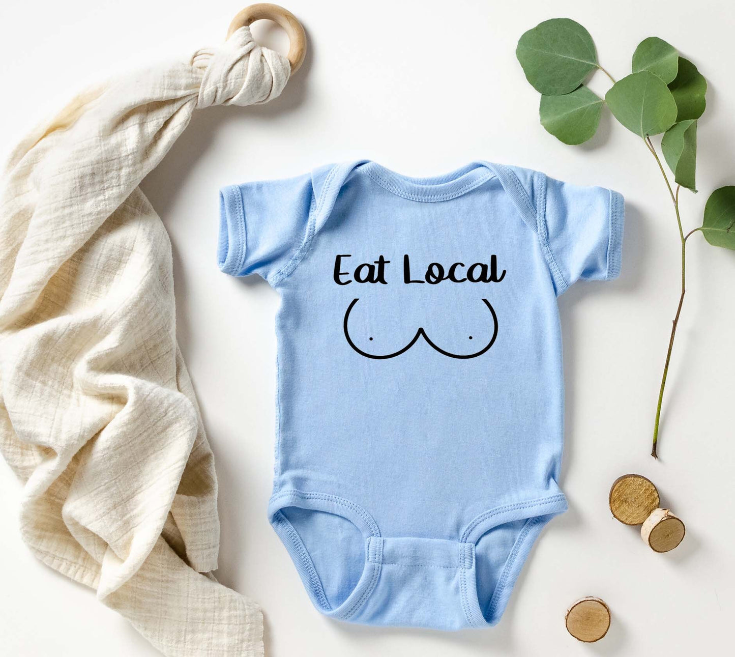 Eat Local Bodysuit, Breastfeeding Bodysuit, Nursing Toddler Shirt, Funny Baby Bodysuit, Expecting Mother To Be Gift, Cute Baby Shower Gift
