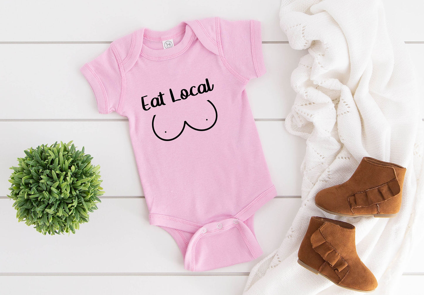Eat Local Bodysuit, Breastfeeding Bodysuit, Nursing Toddler Shirt, Funny Baby Bodysuit, Expecting Mother To Be Gift, Cute Baby Shower Gift