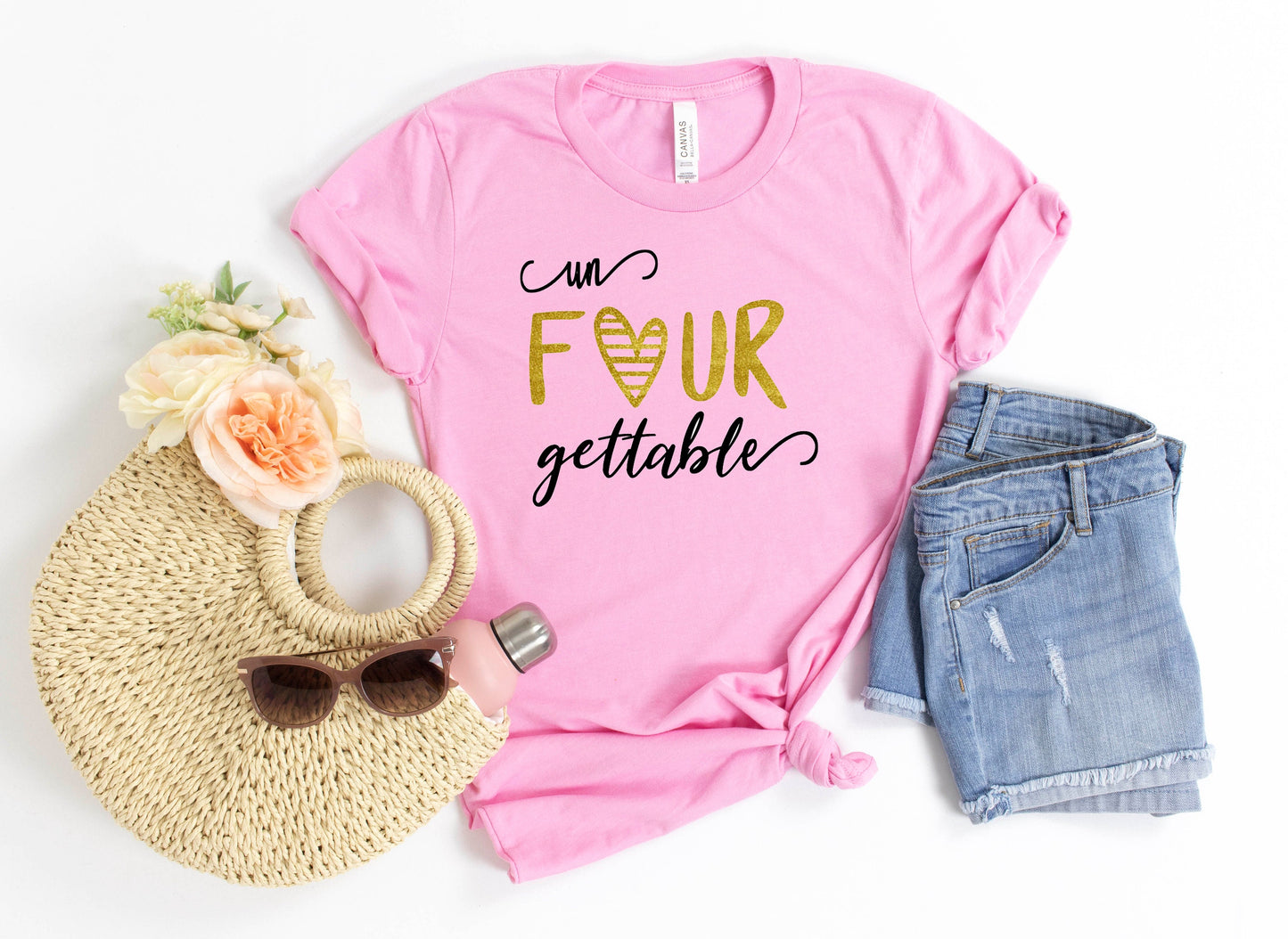 Unfourgettable Birthday, 4th Birthday Shirt, Fourth Birthday Shirt, 4th Birthday Shirt, Fourth Birthday, Fourth Birthday, Girls