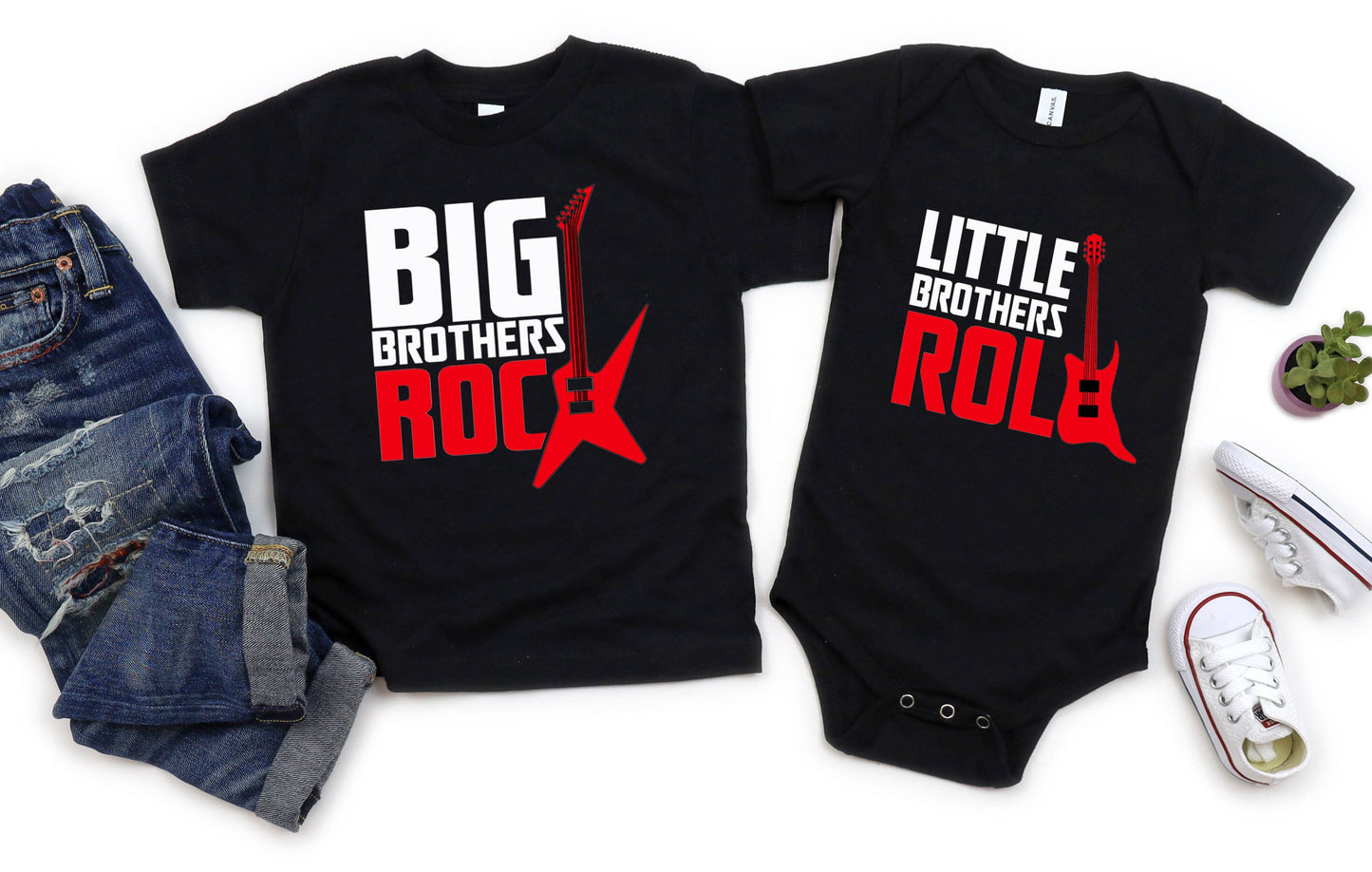 Big Brothers Rock Little Brothers Roll, Matching Set, Rock and Roll, Kid's Shirt, Sibling Shirts, Big Brother, Little Brother, Shirt