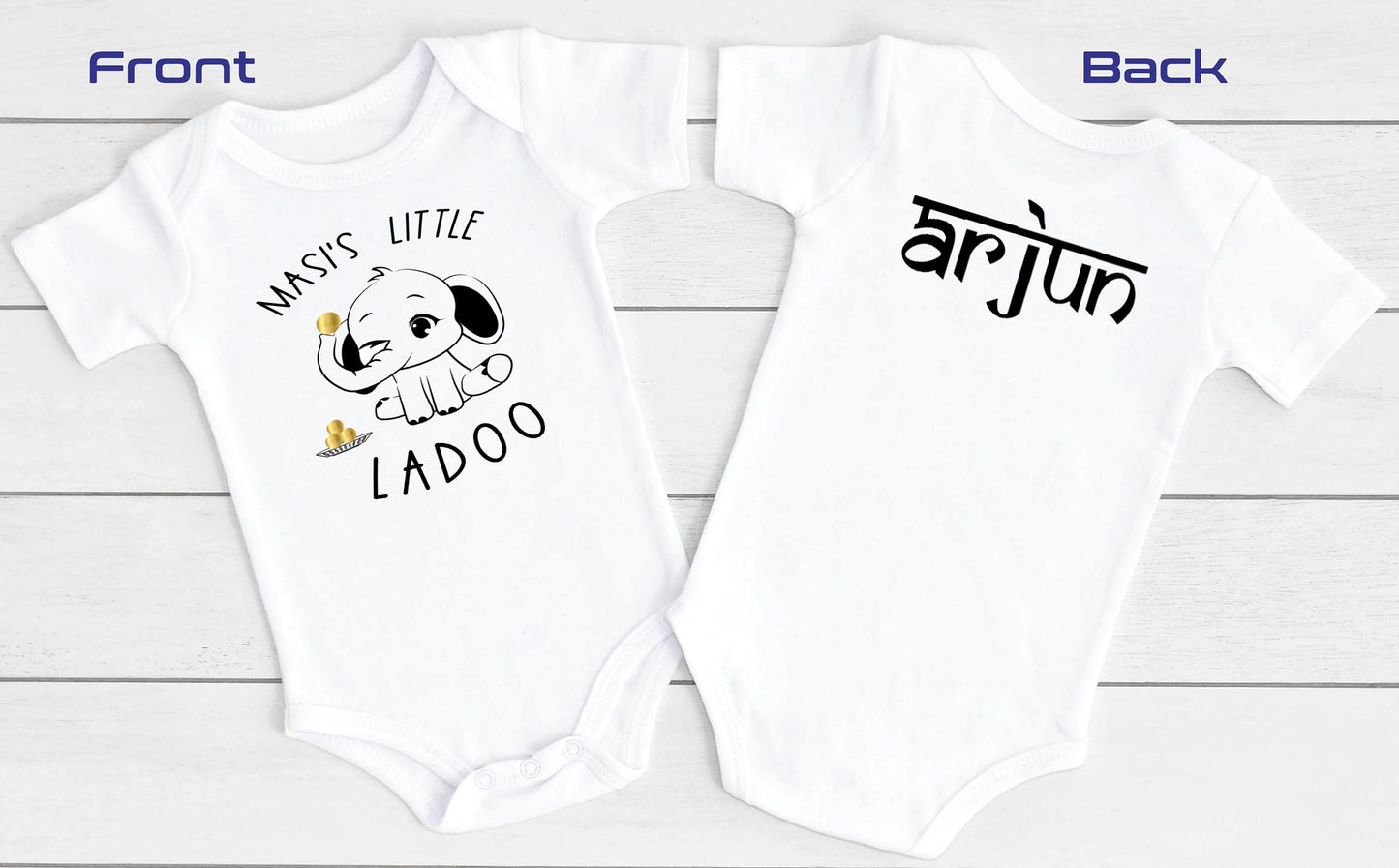 Mommy's Little Ladoo, Masi's Little Ladoo, Personalized Ladoo Bodysuit, Kaka / Nani / Mommy's Ladoo, Kurta Bodysuit, Indian Baby Wear