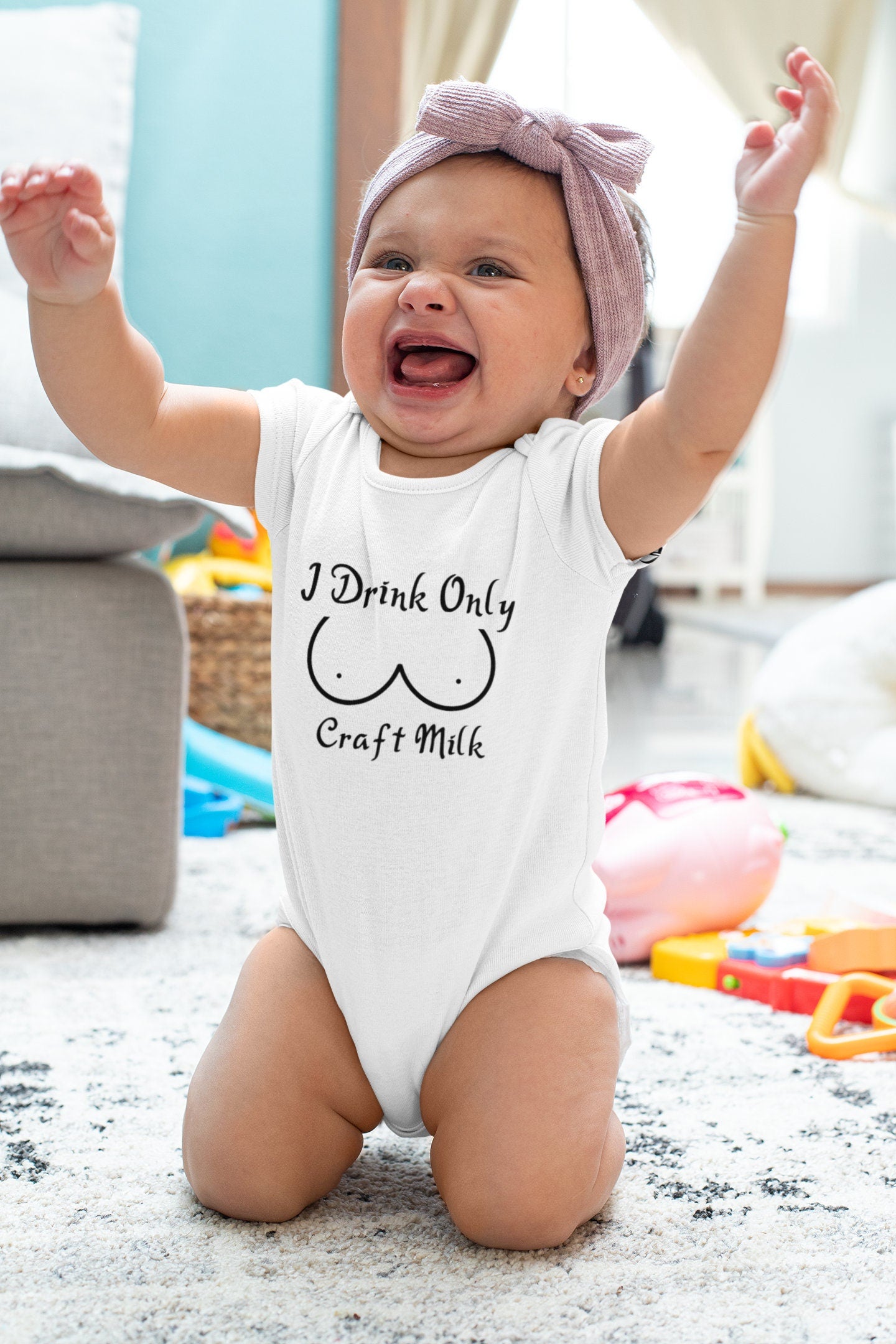 I Only Drink Craft Milk Bodysuit, Breastfeeding Bodysuit, Nursing Toddler Shirt,  Funny Baby Bodysuit, Expecting Mother, Baby Shower Gift