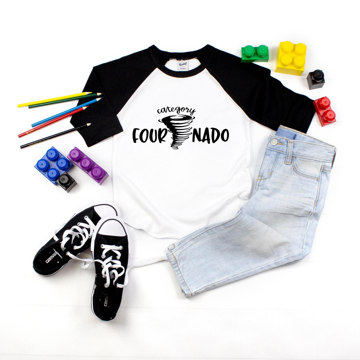 Fournado, Storm Chaser, Tornado Survivor, Personalized, Kids and Adult Family Set, 4th Birthday Family Set, Fournado Family, Fourth Birthday