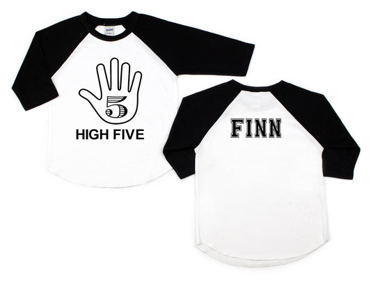 High Five, Five Year Old T-Shirt, 5th Birthday, 5th Birthday Shirt, Fifth Birthday Shirt, 5th Birthday Shirt, Fifth Birthday, Unisex