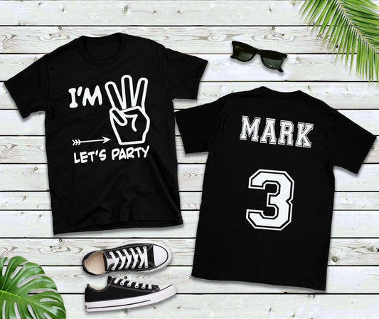 I'm Three Lets Party, 3rd Birthday Shirt, Third Birthday Shirt, 3rd Birthday Shirt, Third Birthday, Third Birthday, Unisex