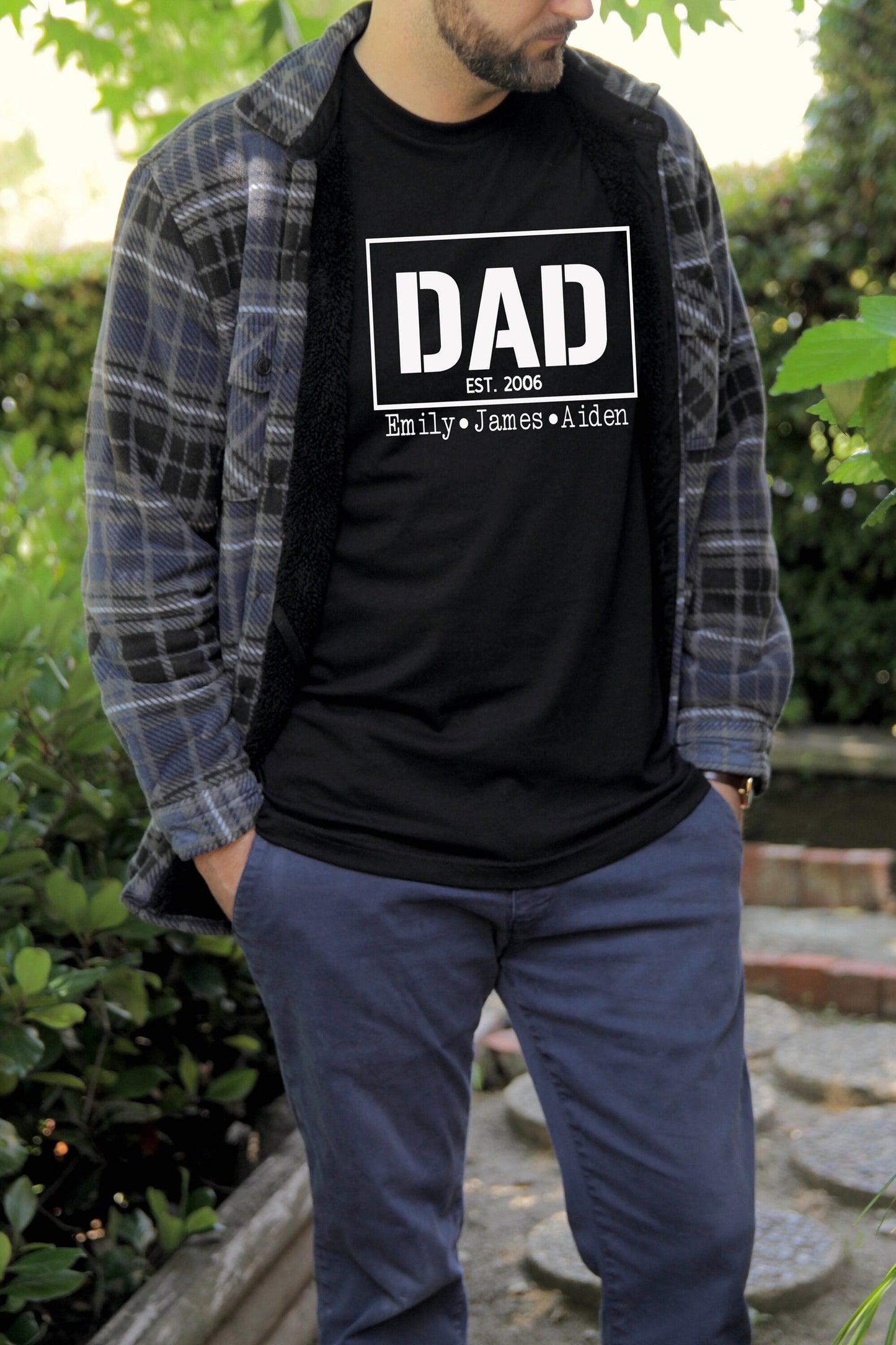 Dad Est Shirt, Father's Day Personalized, Father's Day Shirt, Father's Day Gift For Him, Father's Day Gift, Gift For Dad