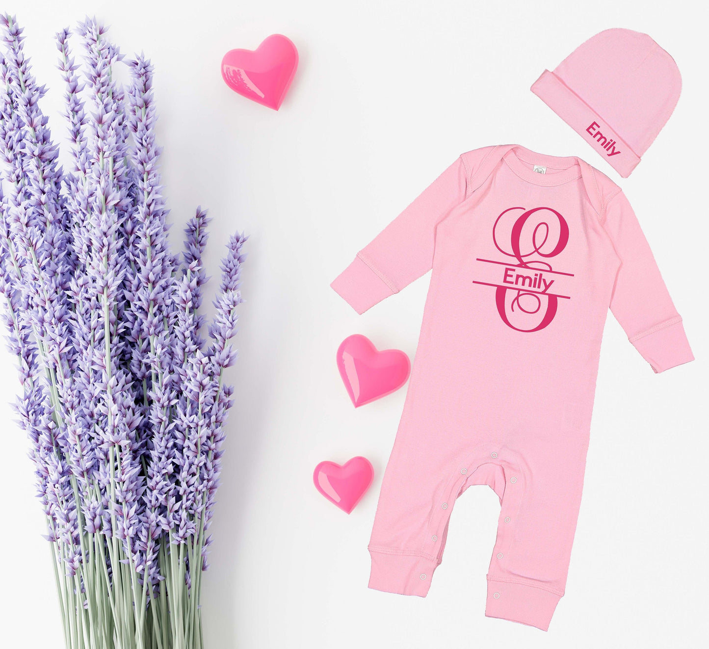 Monogrammed Footie, Baby Girl Monogram Outfit, Baby Coming Home Outfit, Personalized Sleeper, Personalized Baby Shower Gift