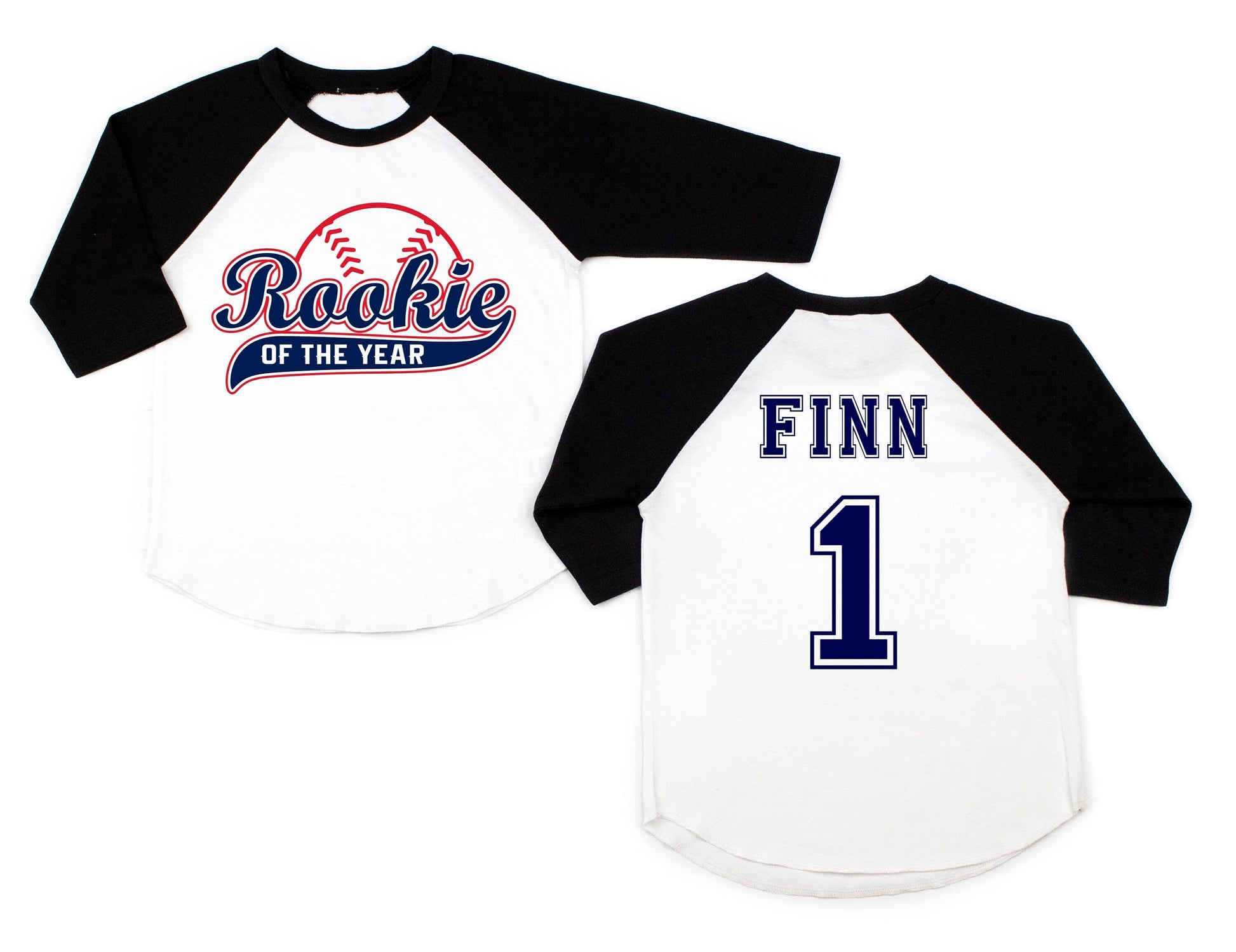 Rookie of the year birthday t-shirt  front and personalized back