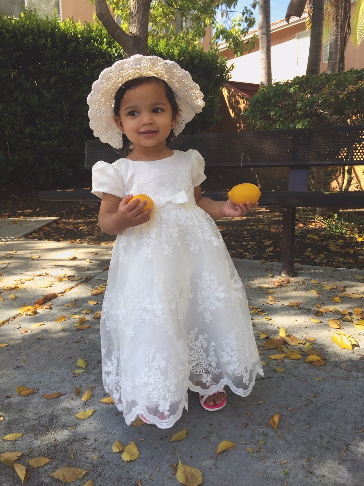 White Lace Baby Girl Dress, White Gown For Baby, Girl Baptism Dress, Newborn White Gown, Baby Girl Gift Ideas