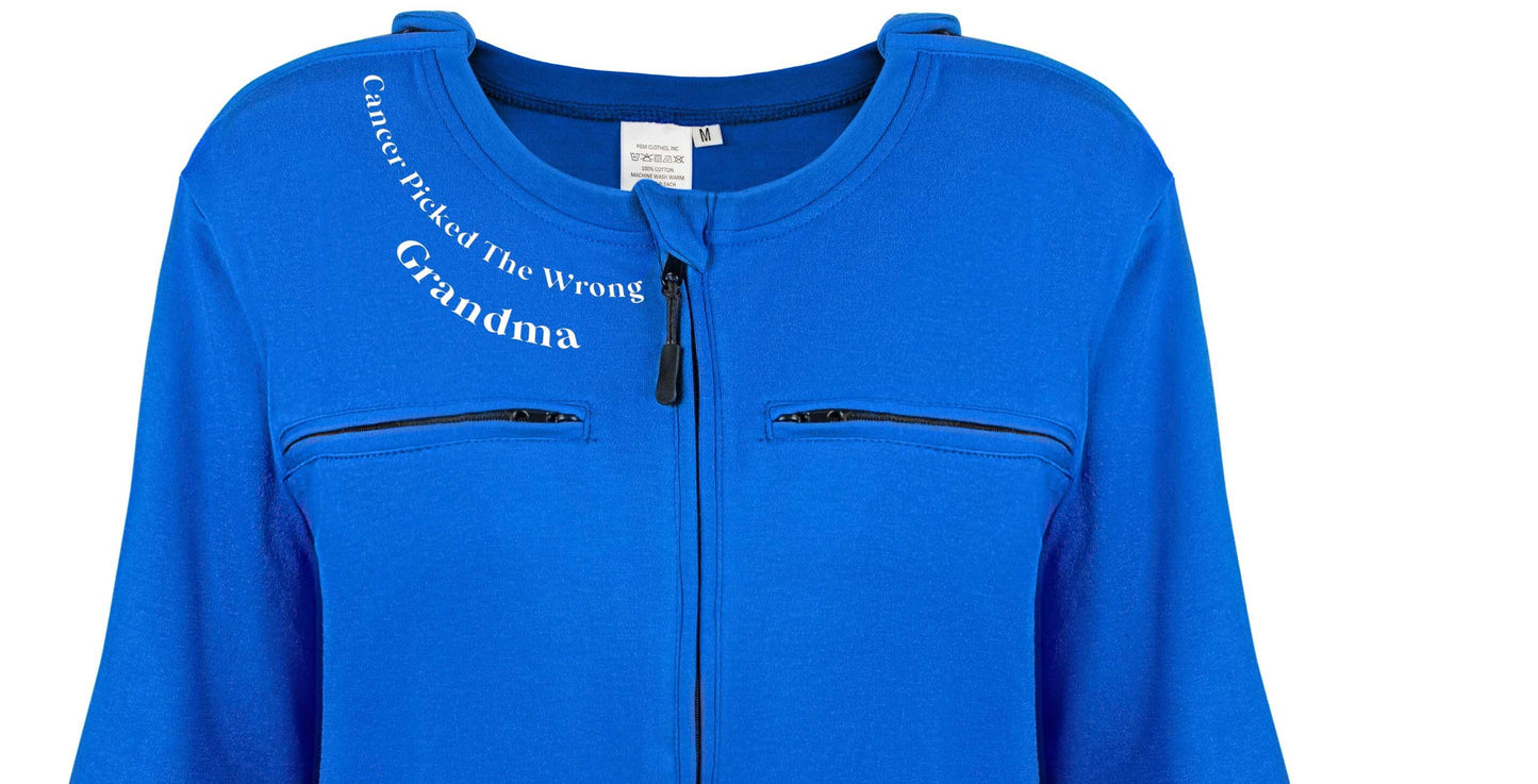 Adult Port / lV Access Shirt, Personalized Unisex Chemo Shirt, 5 Zipper Port Access, Chemo Shirt, Infusion Shirt, Breast Cancer, Custom