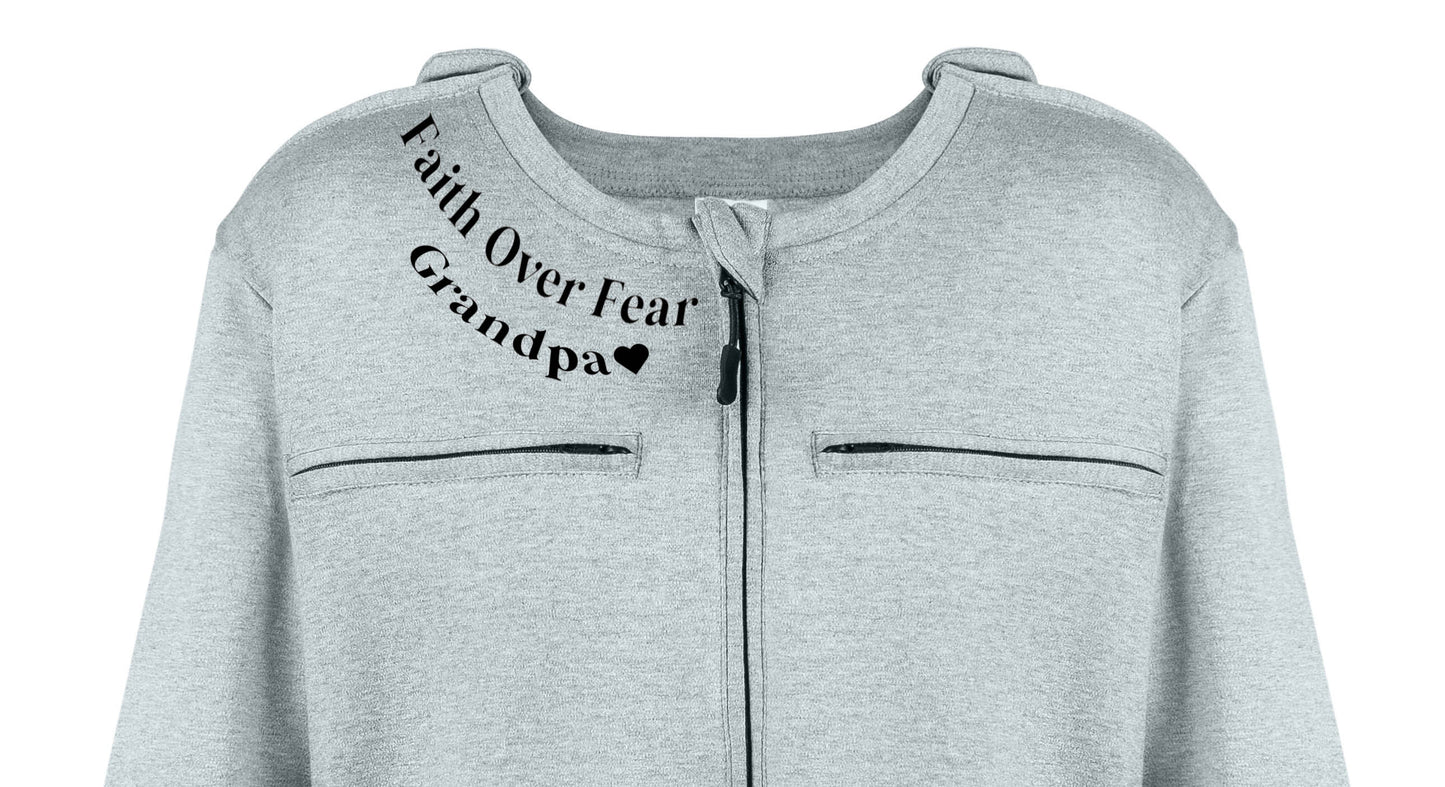 Adult Port / lV Access Shirt, Personalized Unisex Chemo Shirt, 5 Zipper Port Access, Chemo Shirt, Infusion Shirt, Breast Cancer, Custom