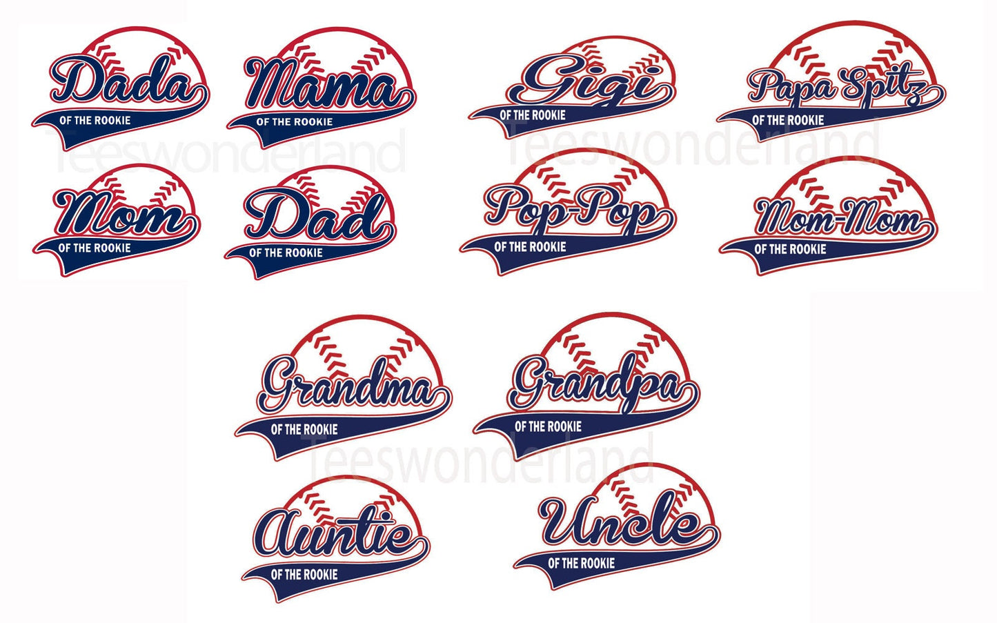 Rookie Of The Year Family Set, Personalized, Daddy of the Rookie, Mommy of the Rookie, First Birthday Boy, 1st Birthday Boy.