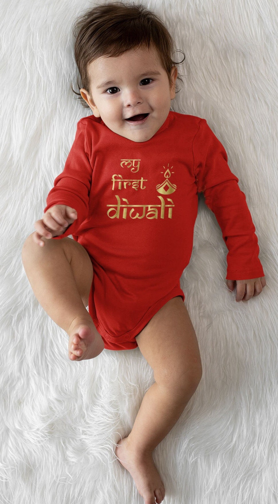 My First Diwali, Personalized Diwali Bodysuit, My 1st Diwali, Kurta Bodysuit, Indian Diwali Wear, Baby Bodysuit, Unisex Bodysuit