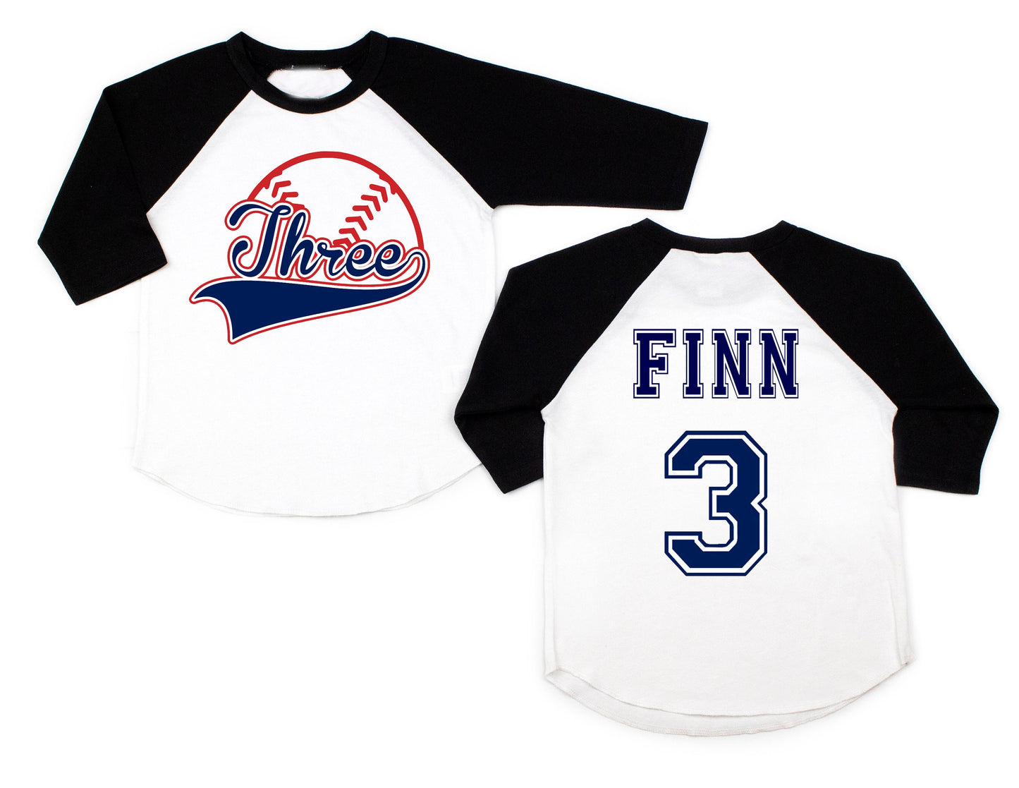 3rd Birthday Shirt, Personalized Baseball Tees, Three Baseball Shirt, Baseball Custom Birthday Shirt, Custom Baseball Shirts, Baseball Boy