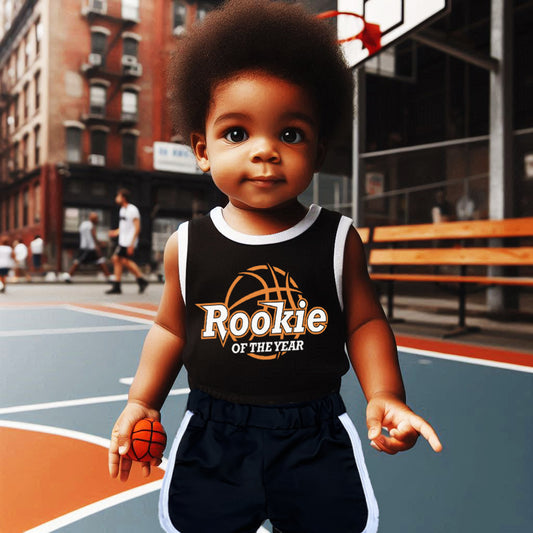 Personalized Rookie Of The Year Basketball Jersey, Custom Basketball Jersey and Shorts, Basketball Birthday Shirt, First Birthday Boy