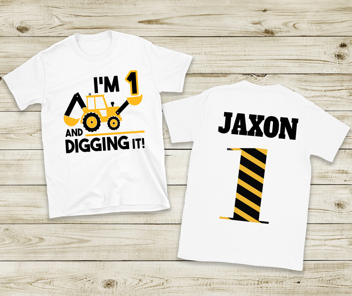 Construction Birthday Shirt, I'm One And Digging It Birthday Shirt, 1st Birthday Shirt, Excavator Birthday Shirt, Boys Construction Birthday