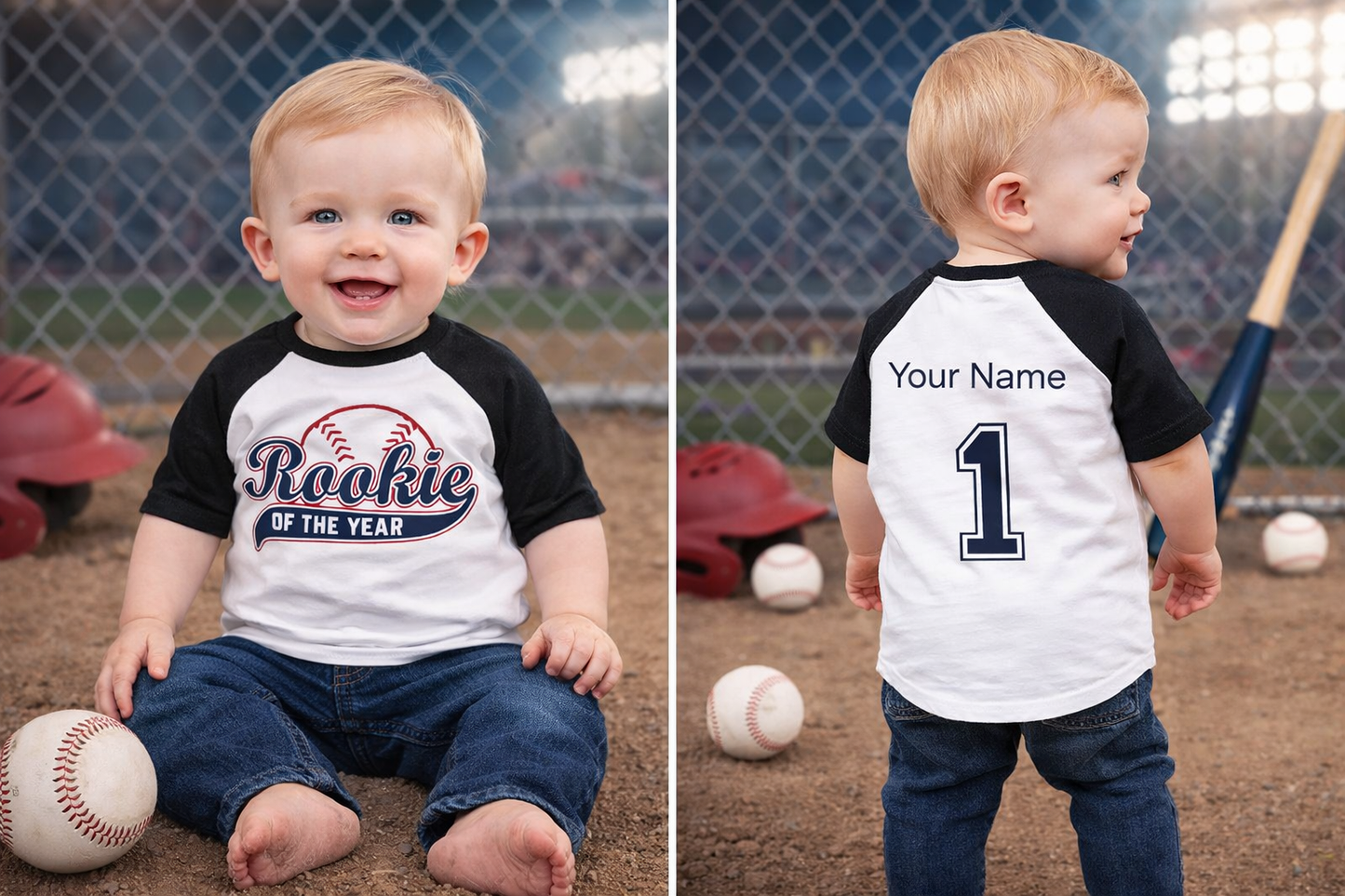 Rookie Of The Year 1st Birthday Shirt, Boys Baseball Birthday Shirt, First Birthday Boy, 1st Birthday Boy, Birthday Gift, Personalized