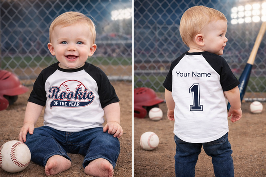 Rookie Of The Year 1st Birthday Shirt, Boys Baseball Birthday Shirt, First Birthday Boy, 1st Birthday Boy, Birthday Gift, Personalized